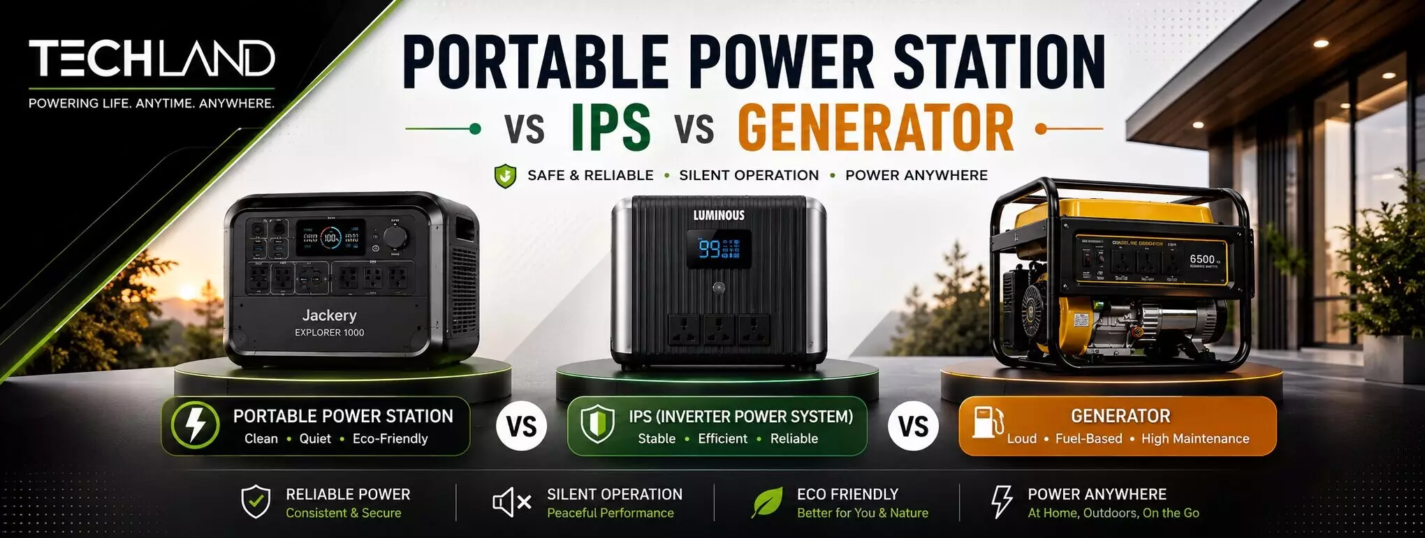Generator vs IPS vs Portable Power Station