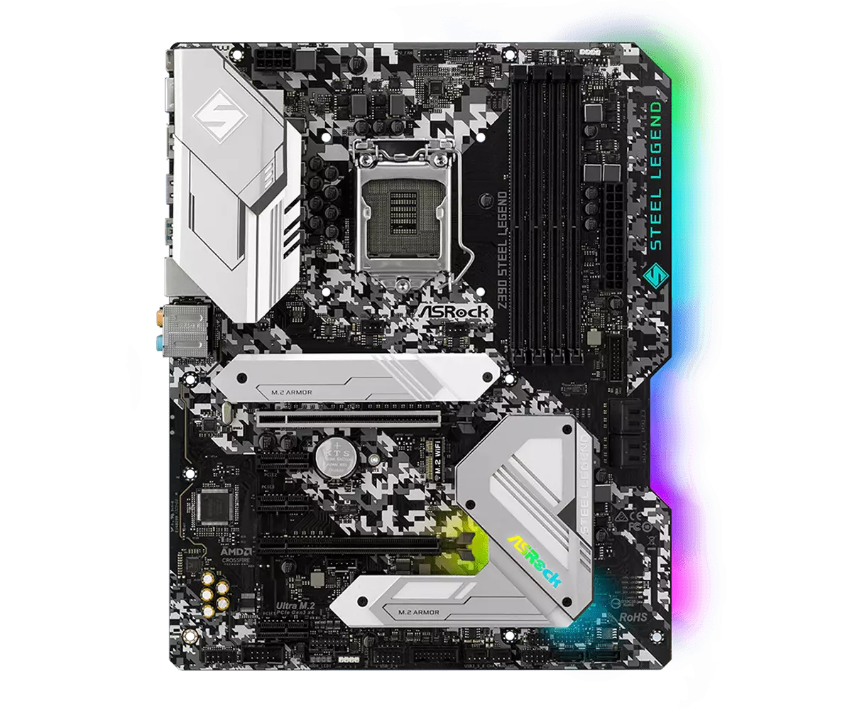 ASRock Z390 Steel Legend 9th Gen ATX Motherboard - 1