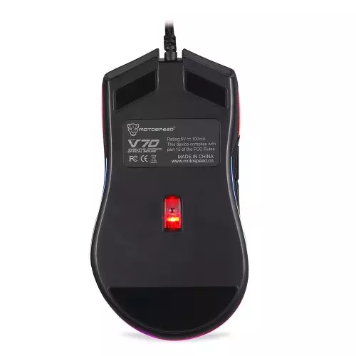 MotoSpeed V70 3320 5000 DPI Wired RGB Gaming Mouse (Gray) - 2