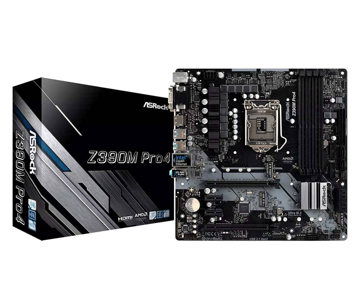 ASRock Z390M Pro4 9th Gen Micro ATX Motherboard