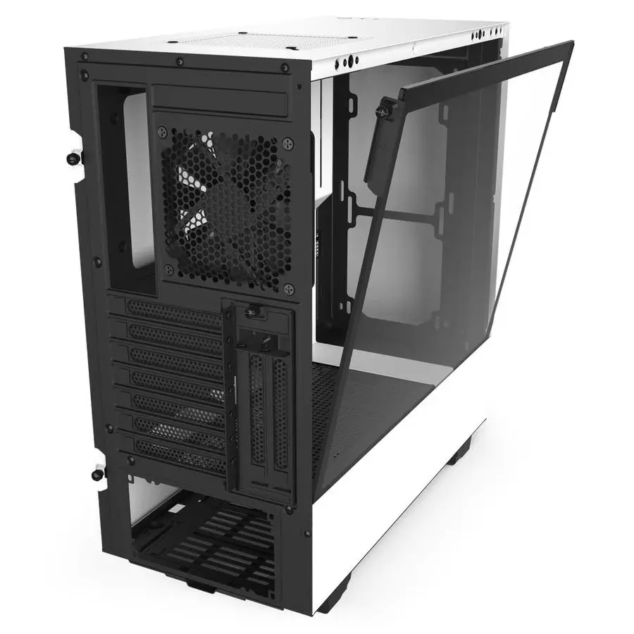 NZXT H510i Compact Mid-Tower RGB Gaming Case (White/Black)-gallery-1