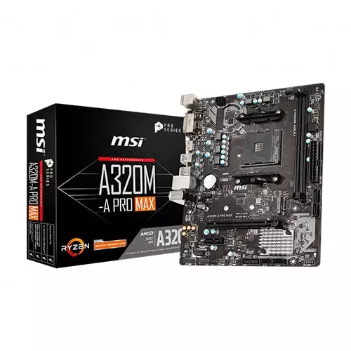 MSI A320M-A PRO MAX AM4 Micro-ATX AMD Gaming Motherboard