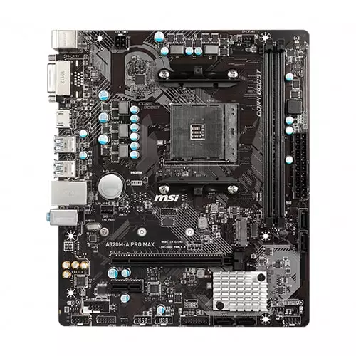 MSI A320M-A PRO MAX AM4 Micro-ATX AMD Gaming Motherboard-gallery-1