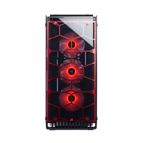 Corsair crystal series 570X RGB RED Gaming Casing - 0