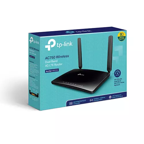 TP-Link Archer MR200 V4 AC750 Wireless Dual Band 4G LTE Router (3G/4G) - 1
