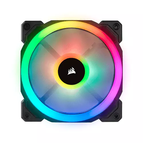 Corsair LL120 RGB 120mm Dual Light Loop RGB LED PWM Case Fan (Three Pack) - 1