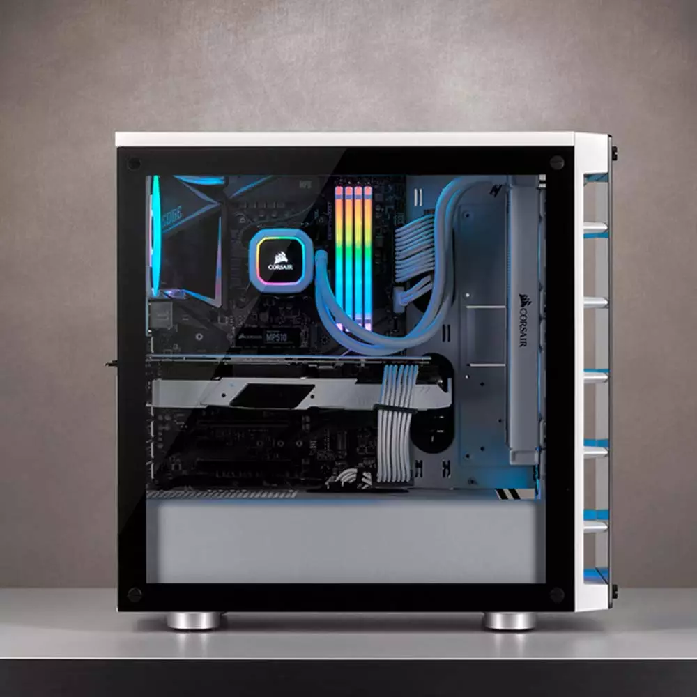 Corsair iCUE 465X RGB Mid-Tower ATX Smart Case - White - 8