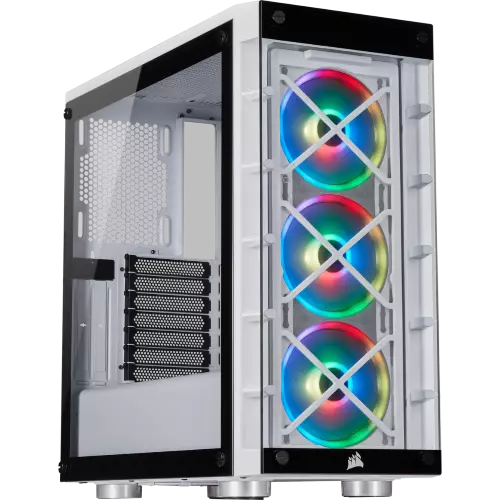 Corsair iCUE 465X RGB Mid-Tower ATX Smart Case - White