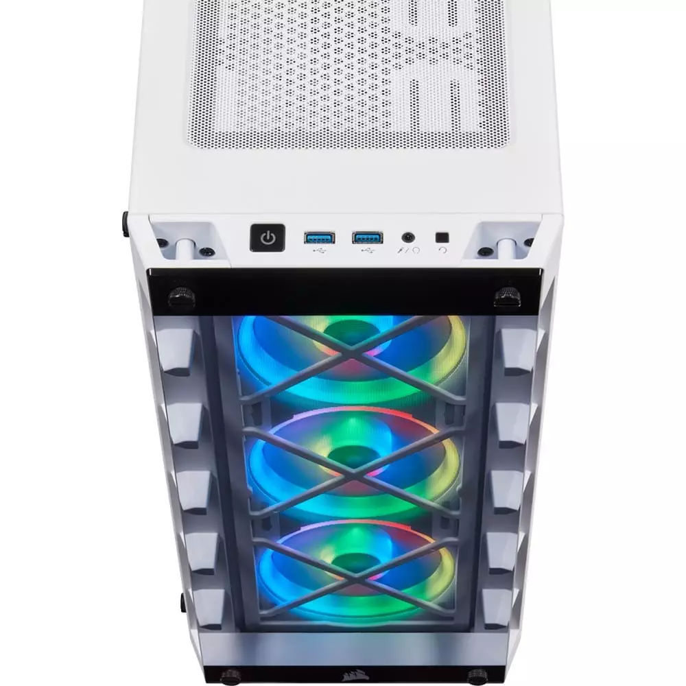 Corsair iCUE 465X RGB Mid-Tower ATX Smart Case - White-2