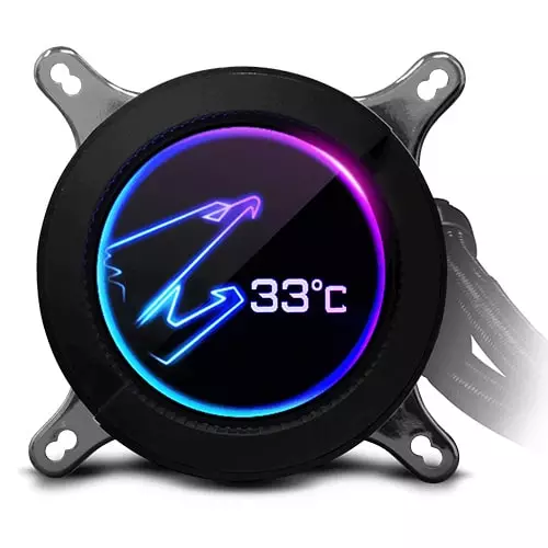 Gigabyte Aorus 240 ARGB LCD 240mm All in One Liquid CPU Cooler - 2