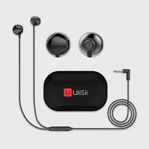 UiiSii HM12 Wired In-Ear Deep Bass Earphone (Black) - 1