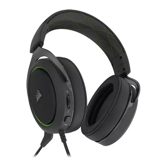 Corsair HS50 Pro Stereo 3.5mm Gaming Headphone (Green) - 2