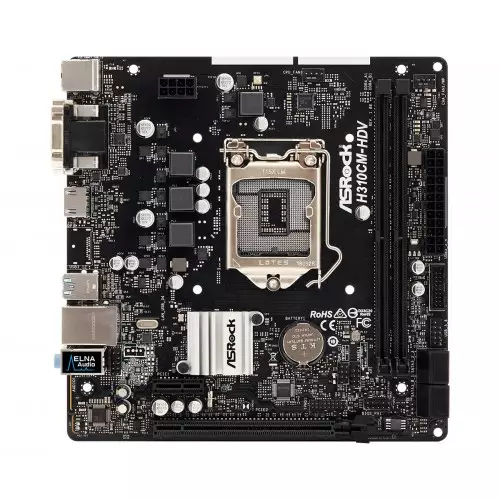 ASRock H310CM-HDV 9th Gen Micro ATX Motherboard - 1