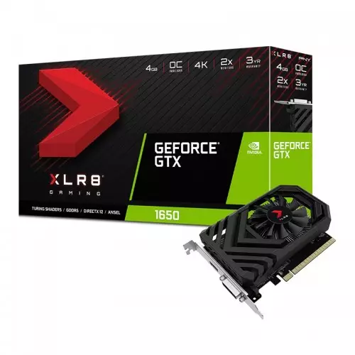 PNY GeForce GTX 1650 XLR8 OC Edition 4GB GDDR5 Gaming Graphics Card
