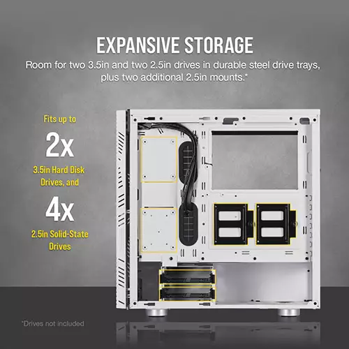 CORSAIR 275R Airflow Tempered Glass Mid-Tower Gaming Case — black - 4