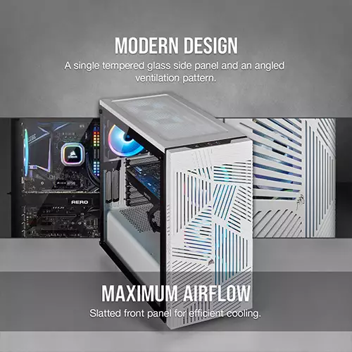 CORSAIR 275R Airflow Tempered Glass Mid-Tower Gaming Case — black - 5
