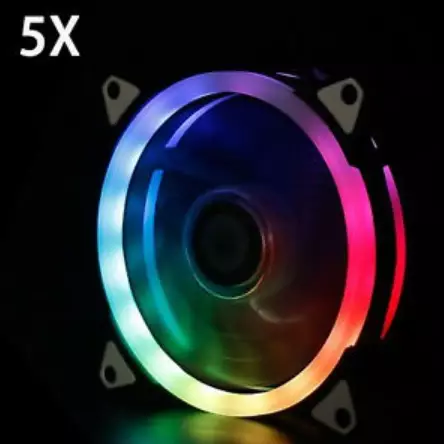 HXHF RGB 5 in 1 120mm Case Cooling Fan Pack - 1