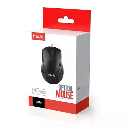 HAVIT HV-MS80 USB Optical Mouse (Black) - 2