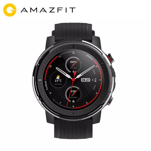 Amazfit A1929 Stratos 3 1.34" Round Shape Touch Screen Smart Watch (Black) - 1