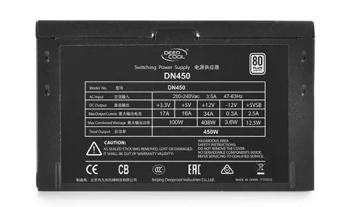 DEEPCOOL DN450 80 Plus EU Certified 450W Non Modular Power Supply
