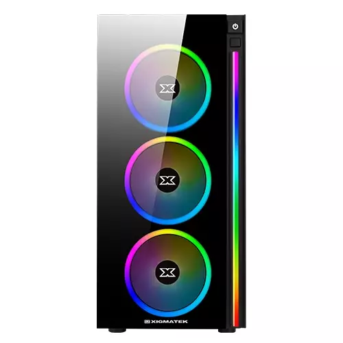 XIGMATEK POSEIDON Tempered Glass ATX Gaming Case-2