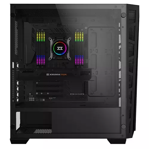 XIGMATEK CYCLOPS BLACK TEMPERED GLASS GAMING CASE - 1