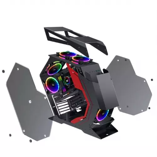 XIGMATEK PERSEUS 5 RGB FAN TEMPERED GLASS GAMING CASE - 2