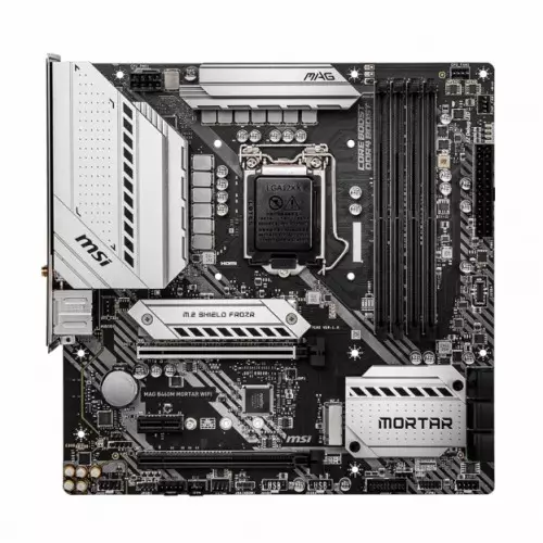 MSI MAG B460M Mortar Wi-Fi Intel 10th Gen Micro-ATX Motherboard - 1