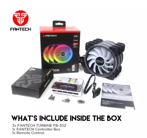 FANTECH TURBINE FB-301 ADDRESSABLE RGB CASE FAN - 2