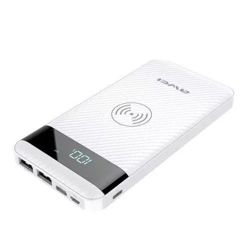 Awei P55K 10000mAh Wireless Power Bank (White) - 1