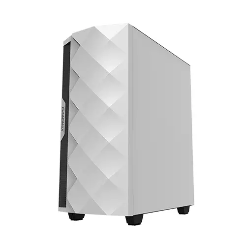 GameMax White Diamond Mid-Tower PC gaming case - 0
