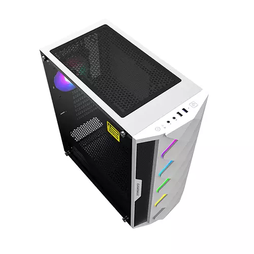 GameMax White Diamond Mid-Tower PC gaming case - 0