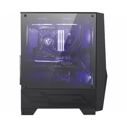 MSI MAG FORGE 100M TEMPERED GLASS MID-TOWER GAMING CASE - 1