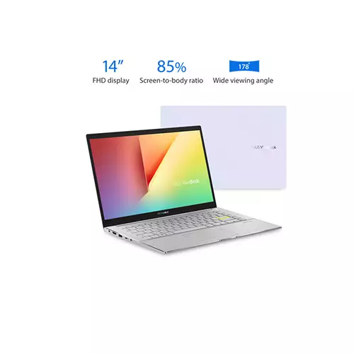 Asus VivoBook S14 S433EA 14-Inch Full HD LED Display Core i7 11th Gen 16GB RAM 512GB SSD Laptop (Dreamy White) - 0
