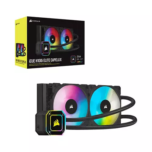 Corsair iCue H100i Elite Capellix 240mm All in One Liquid CPU Cooler - 1