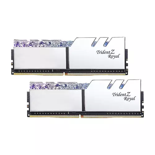 G.SKILL Trident Z Royal Series 32GB (2x16GB) 3200MHz RGB Silver DDR4 RAM