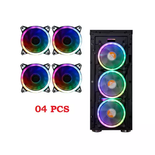 HXHF RGB 4 in 1 120mm Case Cooling Fan - 2