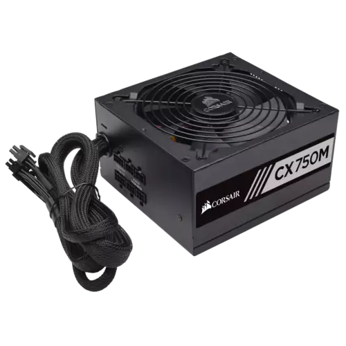 Corsair CX750M 750W 80 PLUS Bronze Certified Semi Modular ATX Power Supply - 2