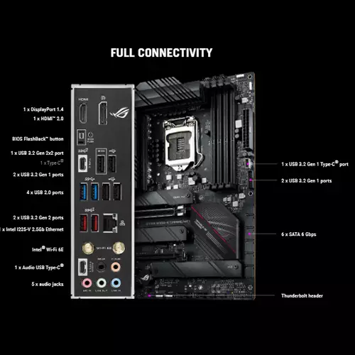 ASUS ROG STRIX B560-E GAMING WIFI LGA 1200 ATX Gaming Motherboard - 3