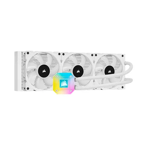Corsair iCue H150i Elite Capellix 360mm All in One Liquid CPU Cooler (White) - 1