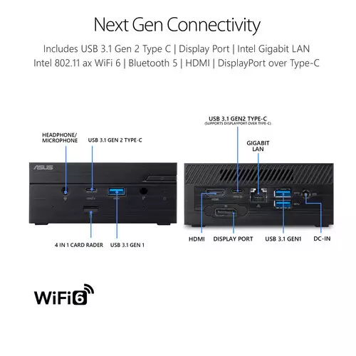 ASUS PN62 Core i3 10th Gen 4GB Ram 500GB HDD Mini Desktop Computer - 1
