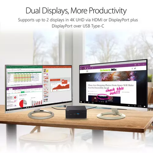 ASUS PN62 Core i3 10th Gen 4GB Ram 500GB HDD Mini Desktop Computer - 3