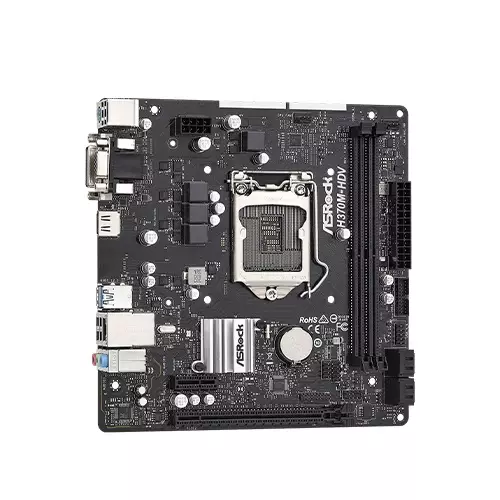 ASRock H370M-HDV 8th and 9th Gen Micro ATX Motherboard (BULK) - 1
