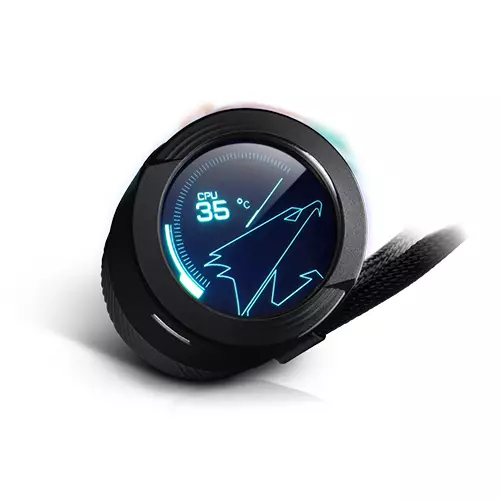 Gigabyte Aorus WaterForce X 360 ARGB LCD 360mm All in One Liquid CPU Cooler - 2