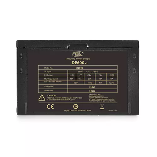 Deepcool DE600 V2 600W Power Supply