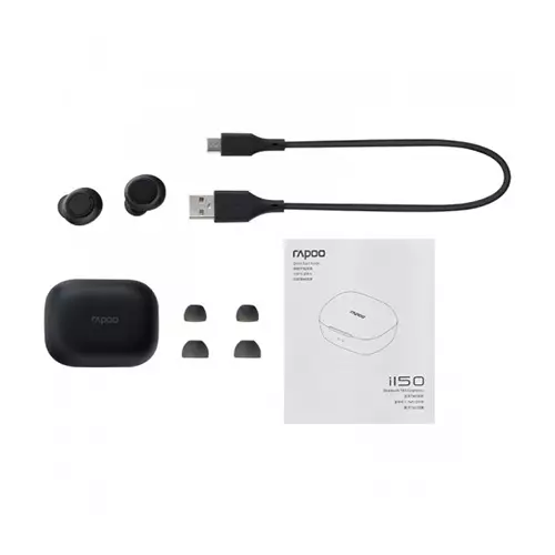 Rapoo i150 TWS Bluetooth Dual Earbuds (Black) - 2