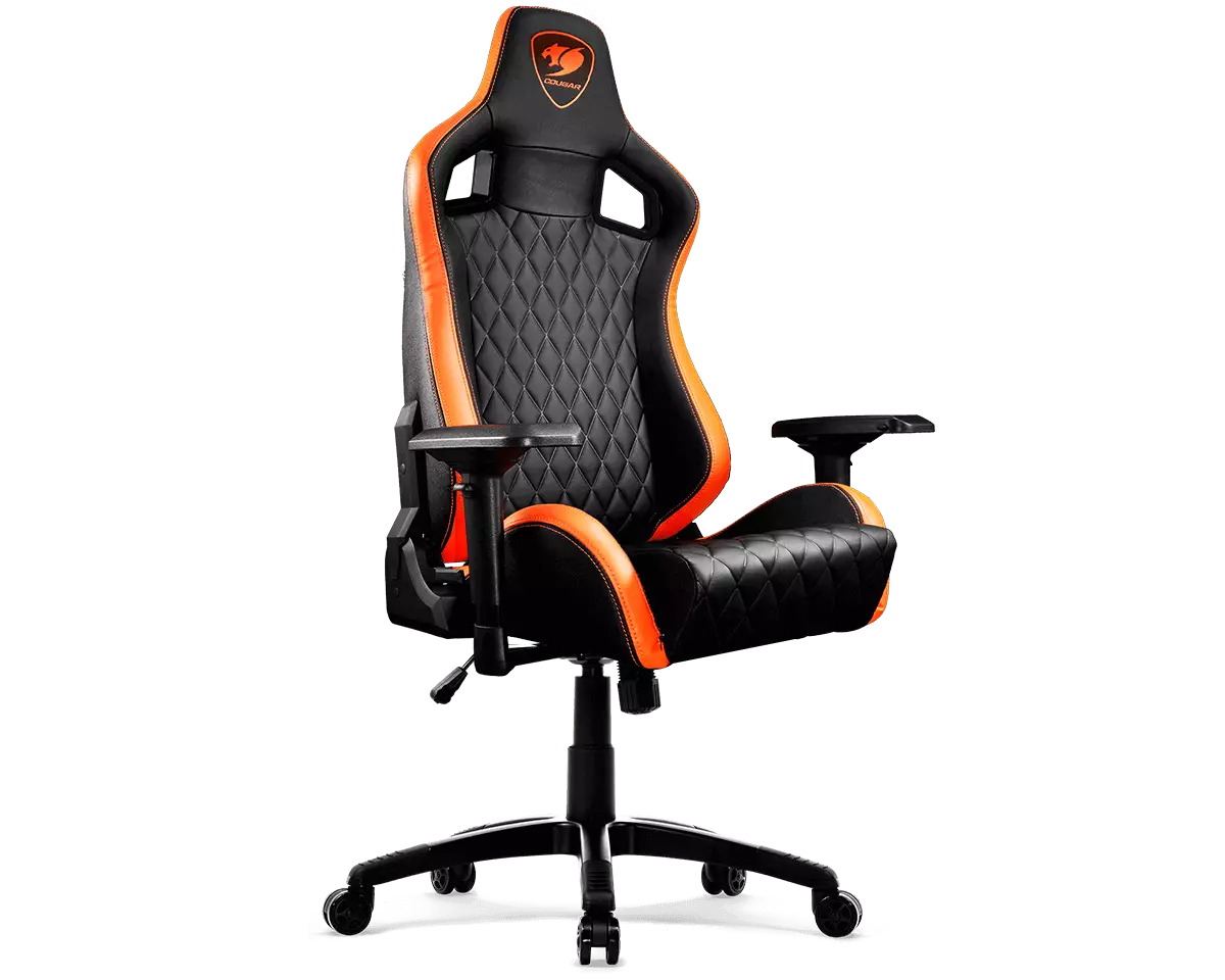 Cougar Armor s Orange Premium Breathable PVC Leather Gaming Chair - 3