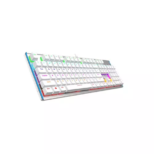 Mumre Wrangler K100 Rainbow RGB Mechanical Keyboard White (Blue Switch) - 1