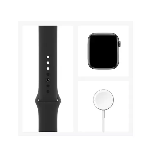 Apple Watch SE A2352 44mm GPS Space Gray Aluminum Sport Band (Black)-2