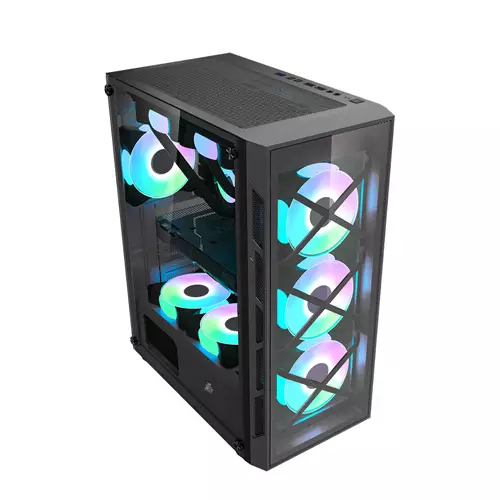 1STPLAYER XP-G M-ATX RGB GAMING CASE (BLACK)-gallery-1
